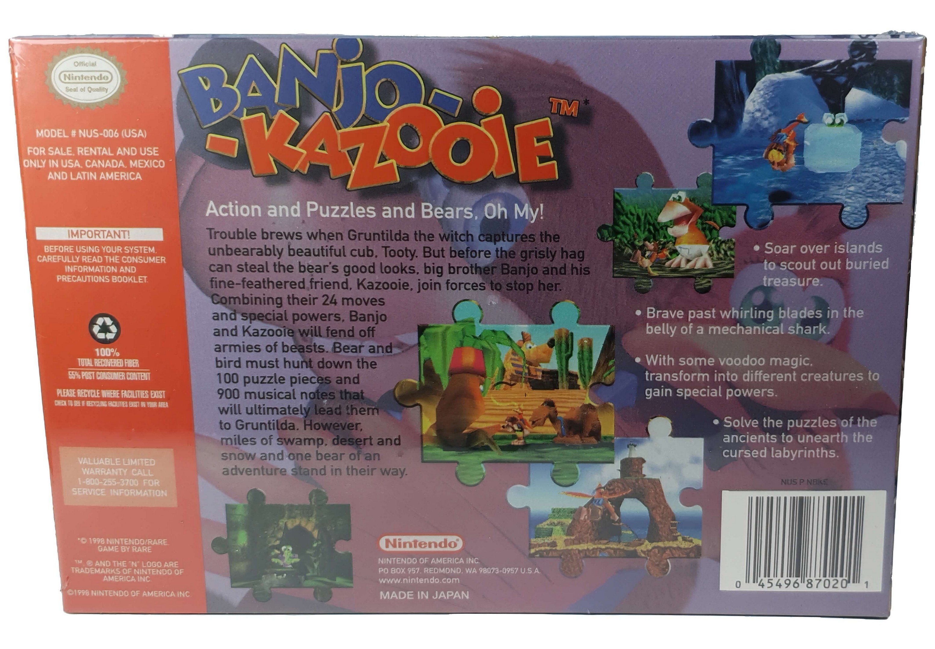 Banjo Kazooie 64 Standar Edition Nintendo 64 En Caja