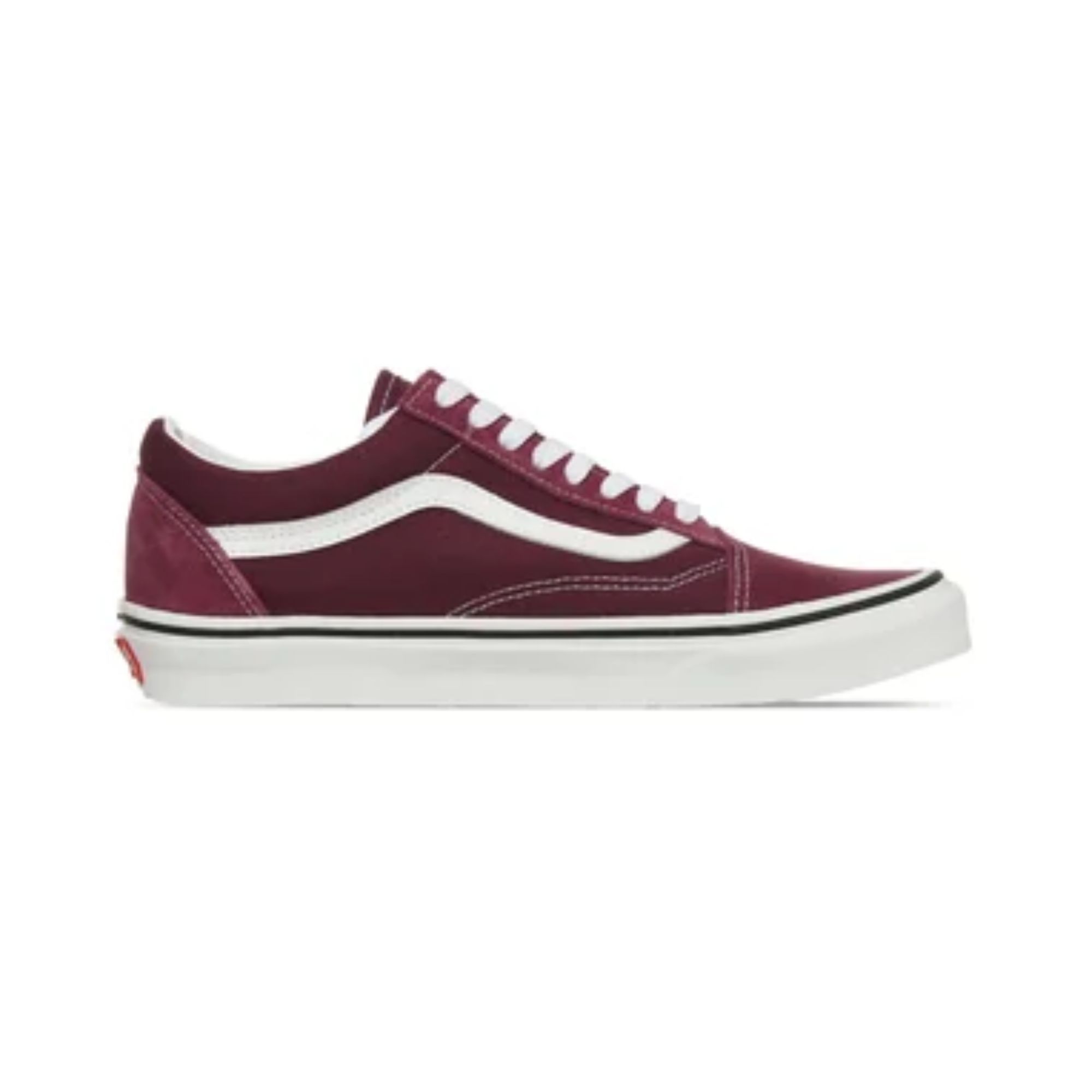 Tenis Vans Old Skool Rojo con Blanco Dama Originales 5JMI8BS