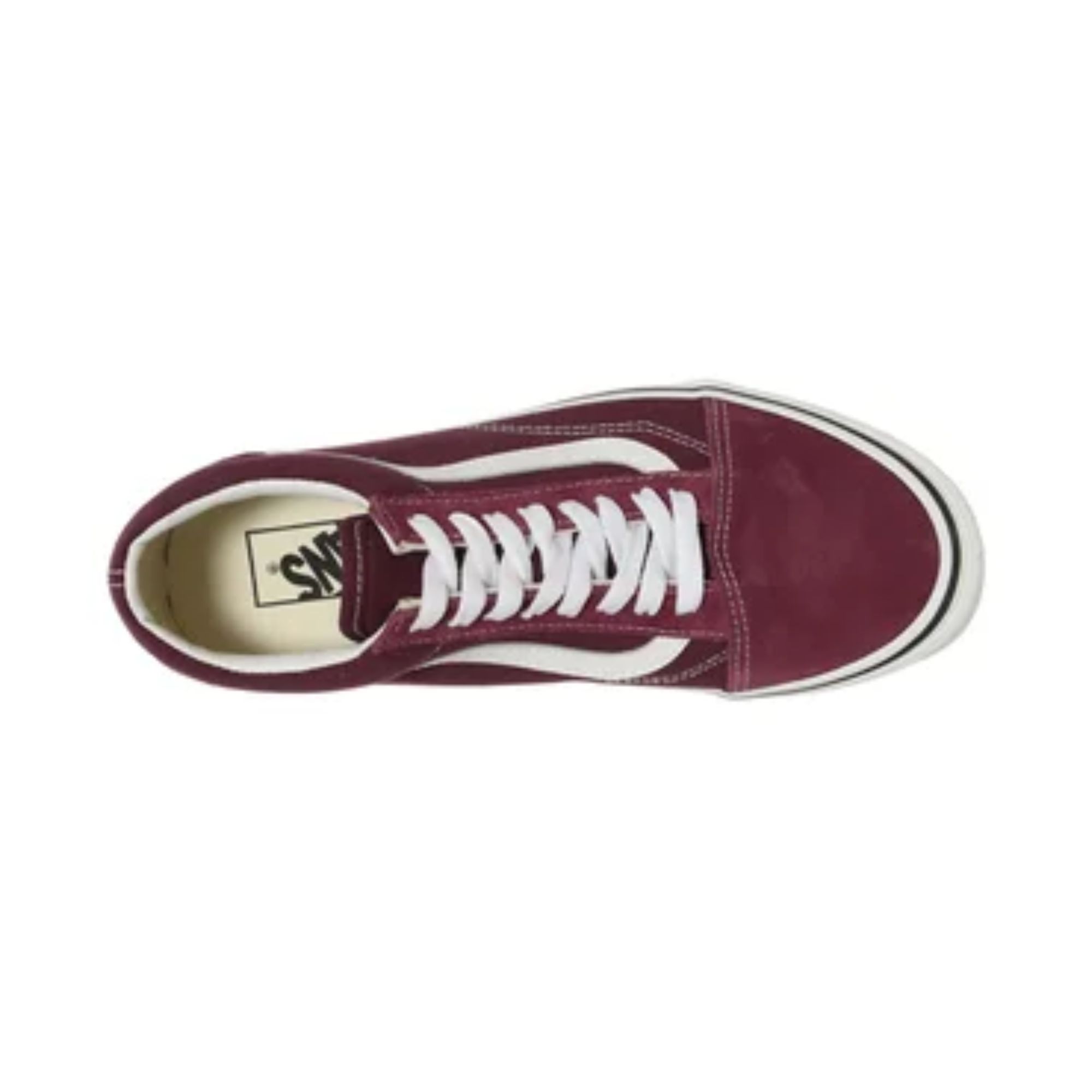 Tenis Vans Old Skool Rojo con Blanco Dama Originales 5JMI8BS