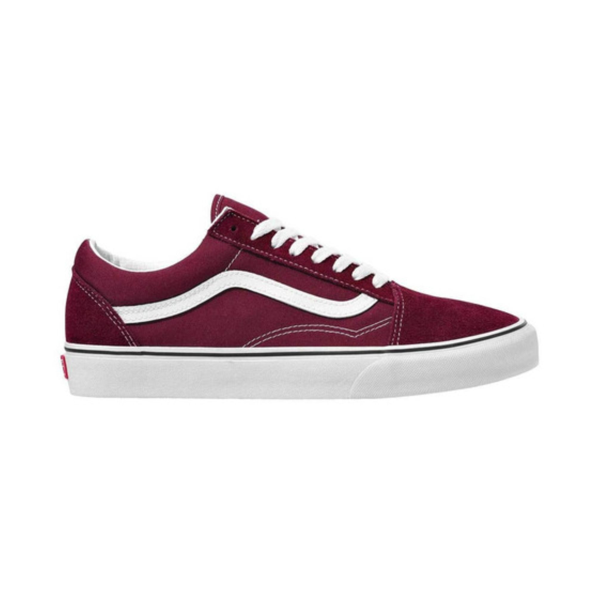 Tenis Vans Old Skool Rojo con Blanco Hombre Originales 38G15U7