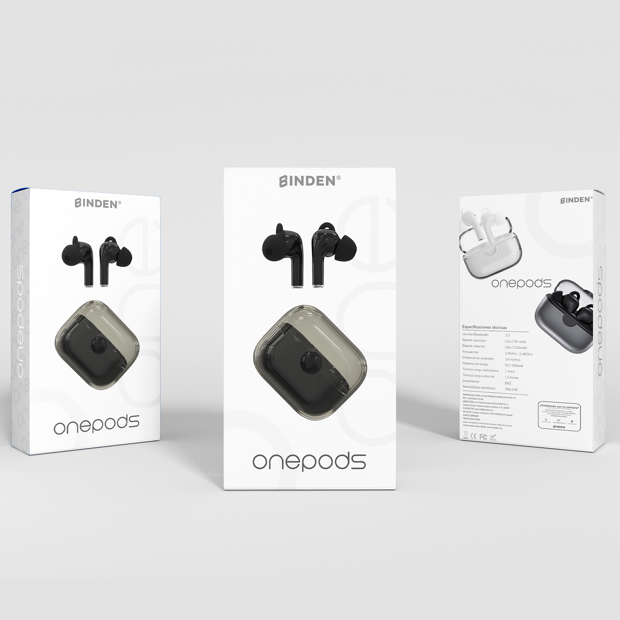 Audifonos inalambricos BINDEN One Pods con Tecnología BNC Blanco