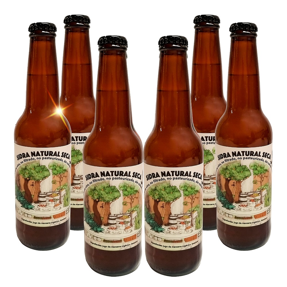 Six Pack Sidra Natural Seca Monstruo de Agua 355 ml