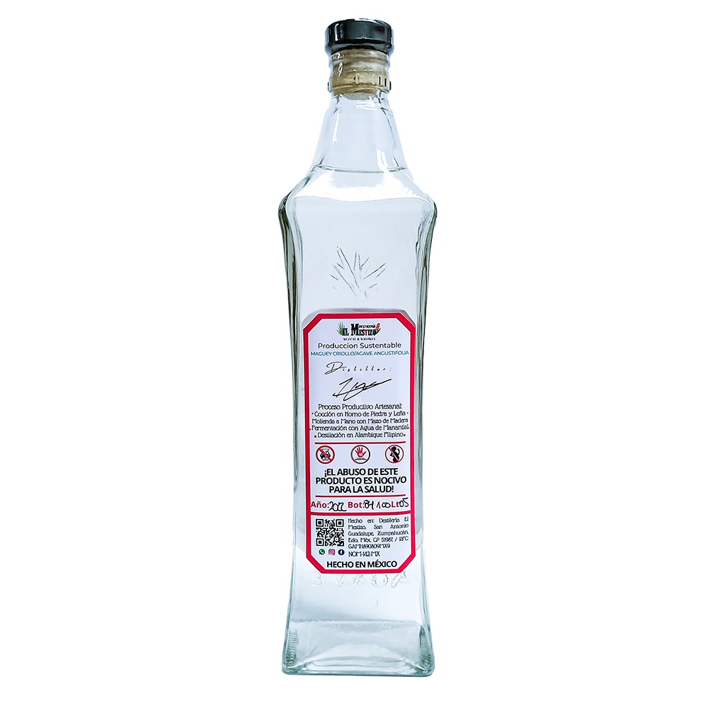 Agua Ardiente El Mestizo Joven 750 ml 