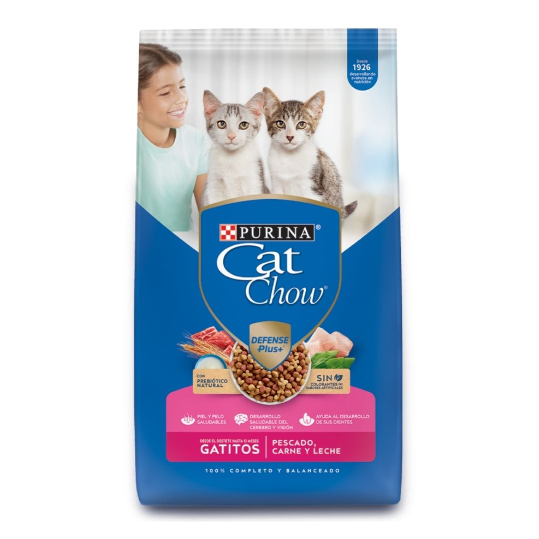 Alimento Purina Cat Chow Gatitos Bolsa 1.5 kg Sabor Pescado Carne y Leche