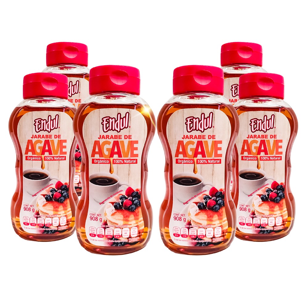 Six Pack Miel De Agave Endul Squeeze 908 gr