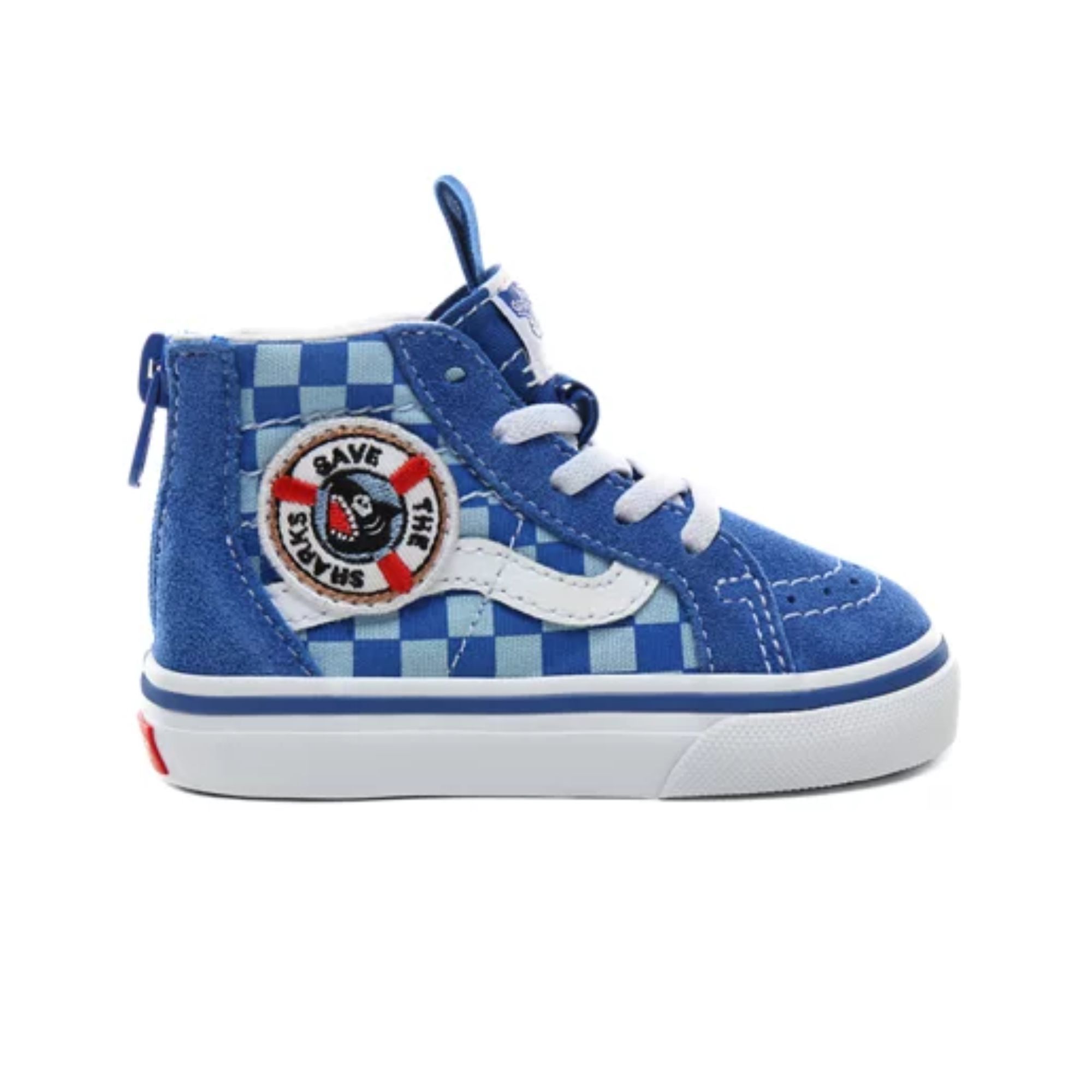 Tenis Vans SK8-Hi Zip Shark Week Azul Bebés Originales 4BV1V3V