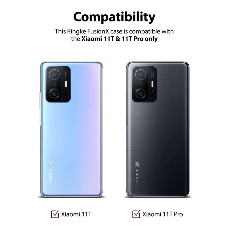 Funda para Xiaomi 11t / 11t Pro Ringke Fusion X Uso Rudo Negro
