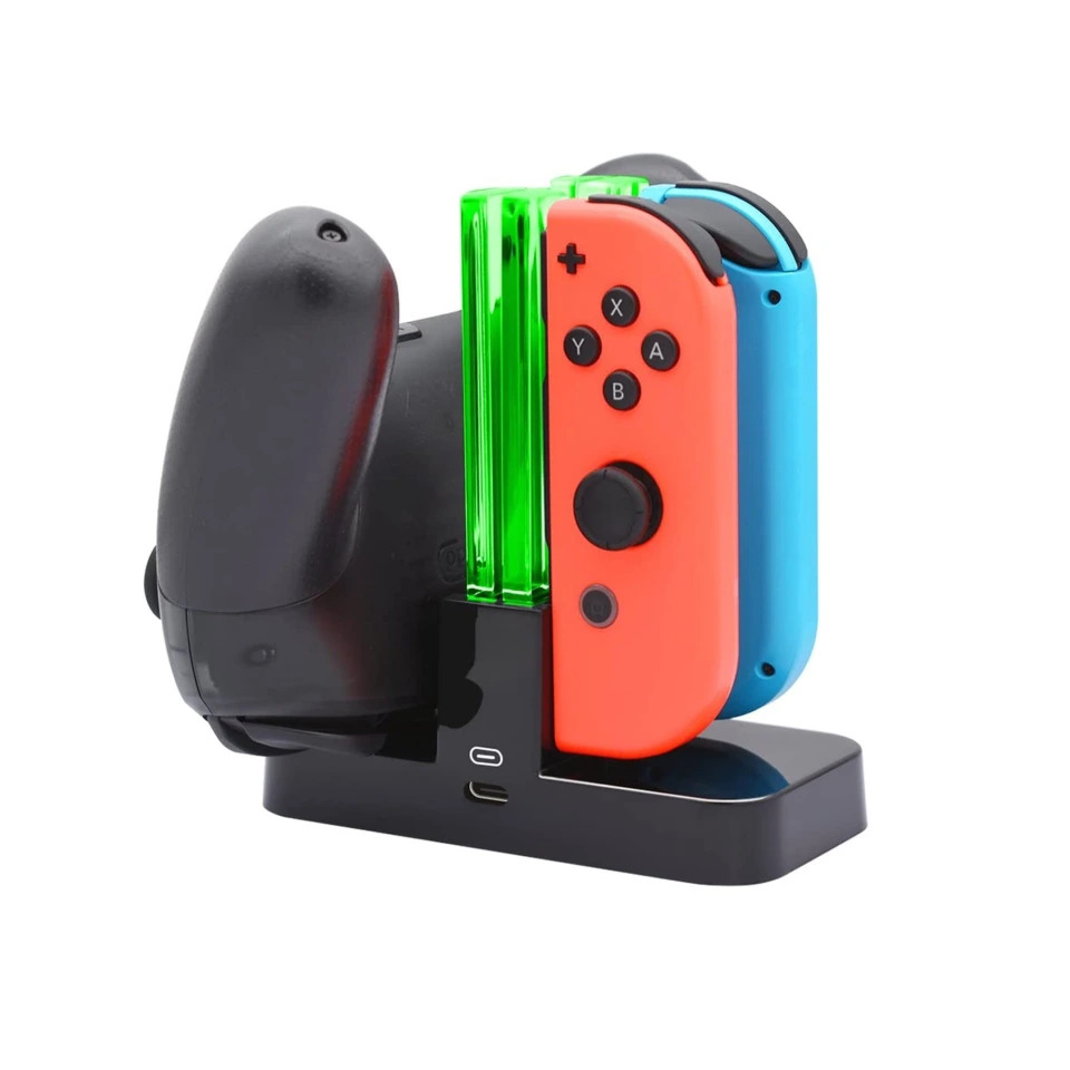 Nintendo Switch Base Cargador Control Pro + Cargador Joycon TNS-879