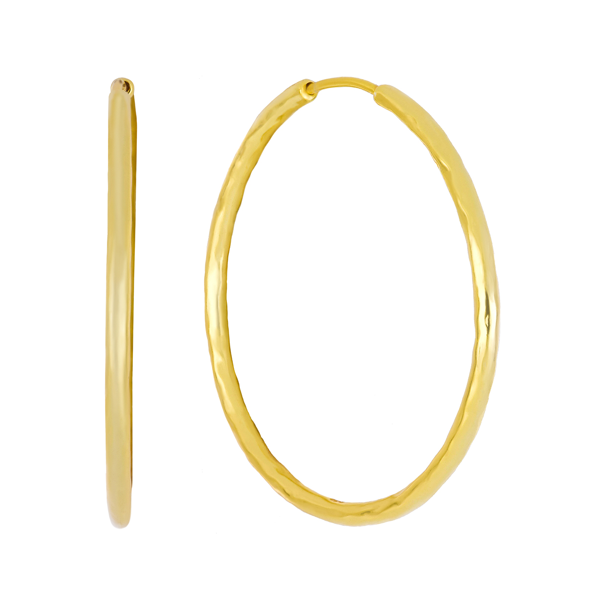 ARRACADAS GRANDES TROQUELADAS DORADAS