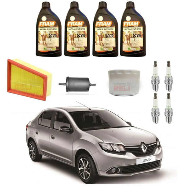 Kit Afinacion Renault Logan 1.6 Aceite Sintetico