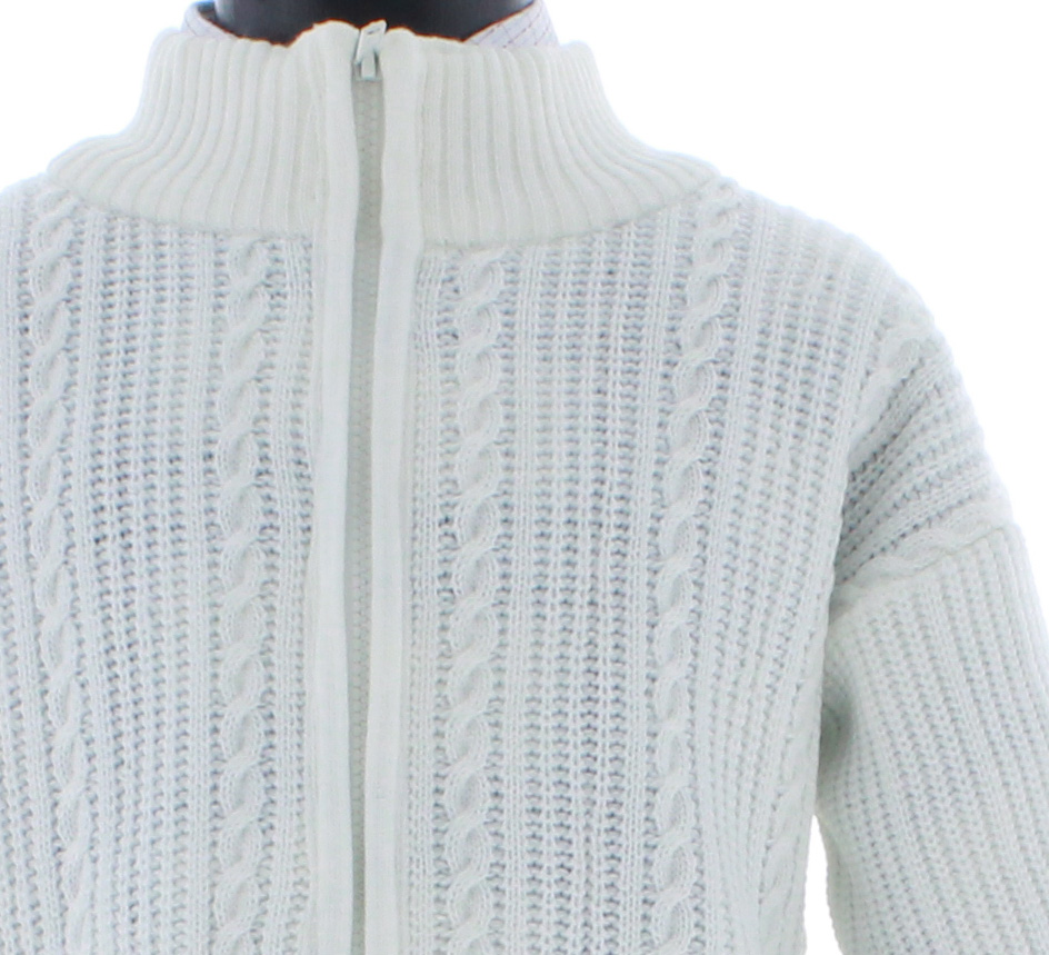 Chamarra Niño Tejido Blanco 3001 1 a 16 Años.