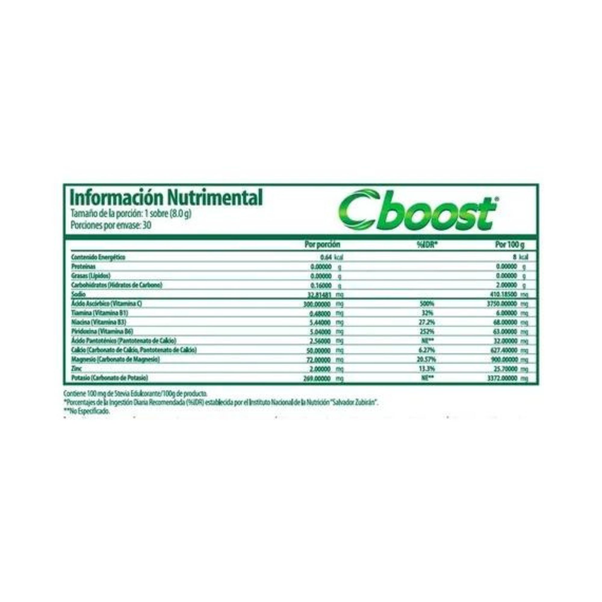 2 Pack Cboost Mandarina Vitamina C 60 Sobres Con 8g C/u