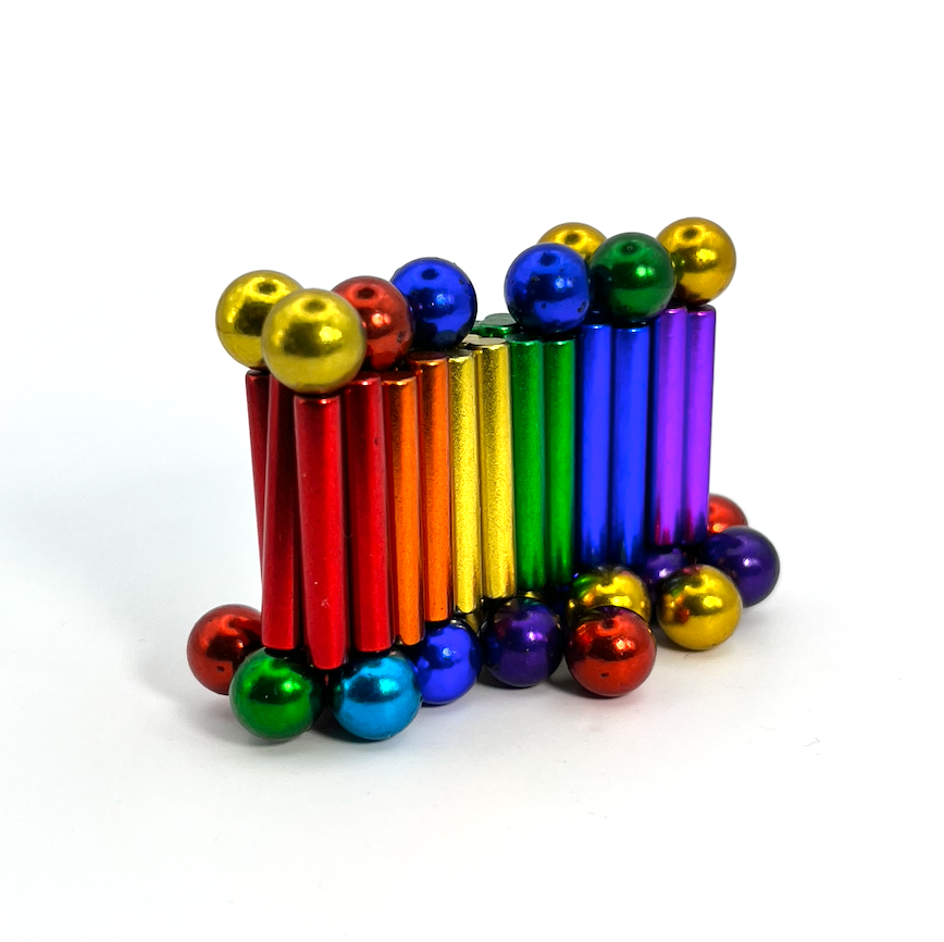 Imanes de Neodimio 36 barras y 27 esferas de Colores, potente imán de neodimio