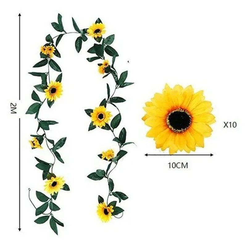 Enredadera Girasol Artificial Guía Decorativa Artificial