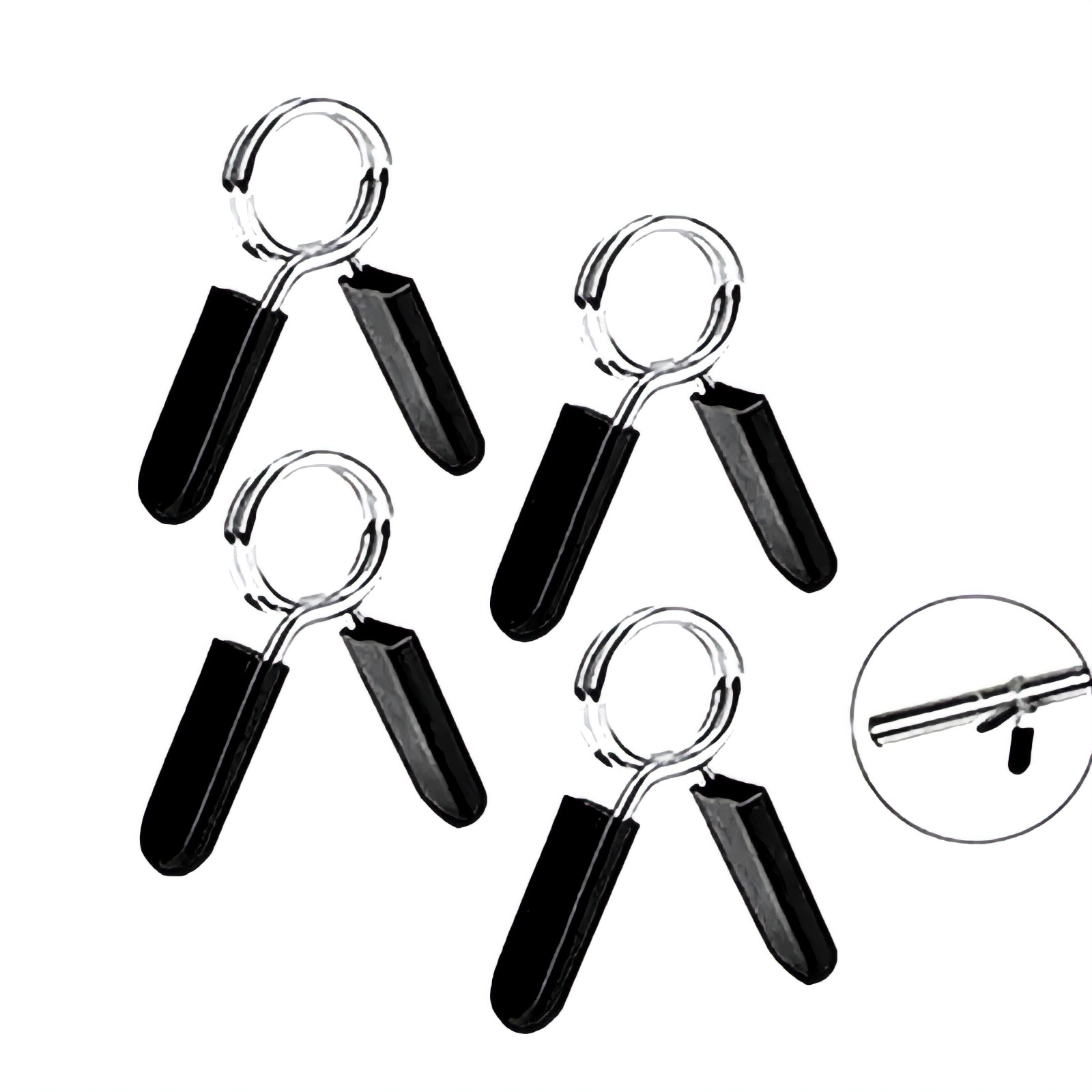 Topes Para Barras/ Clip De Bloqueo De Barra 4 Piezas 1 inch