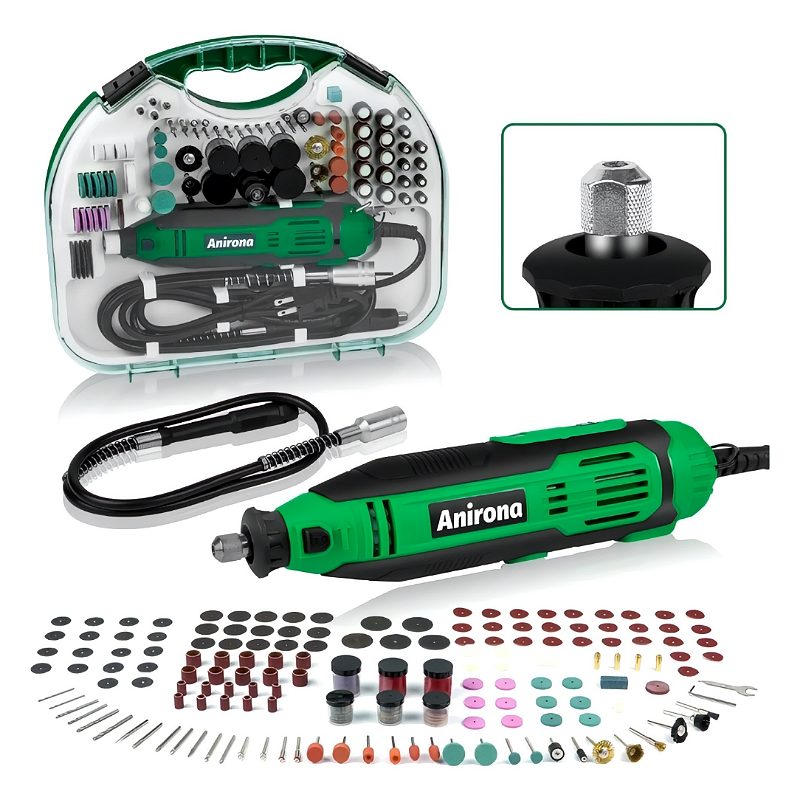 Mini Taladro Mototool Anirona Con 211 Piezas Tipo Dremel