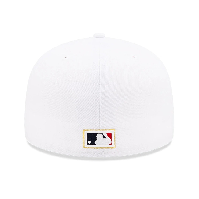 GORRA NEW ERA LOS YANKEES BLANCO-DORADO/UNISEX 7 1/4 100% ORIGINAL
