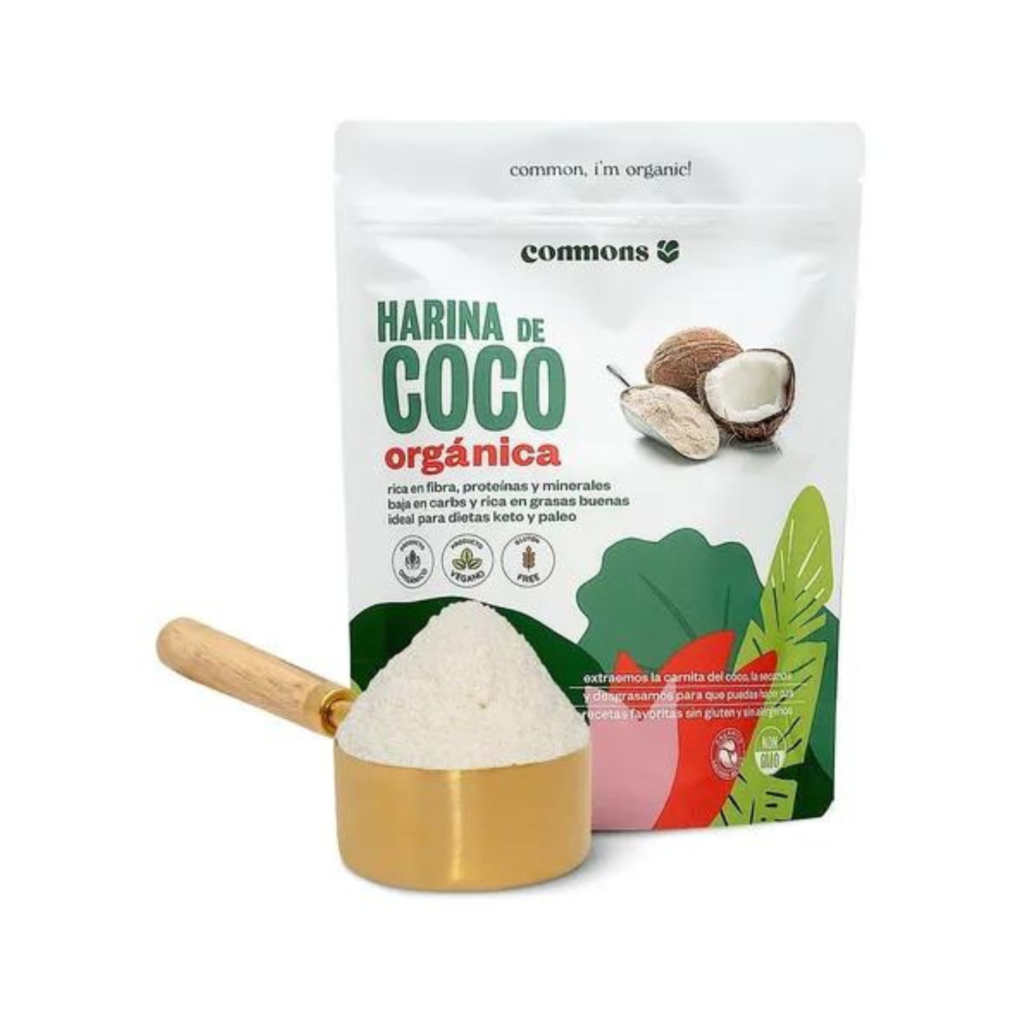 Harina De Coco Orgánica 300g Commons Libre De Gluten