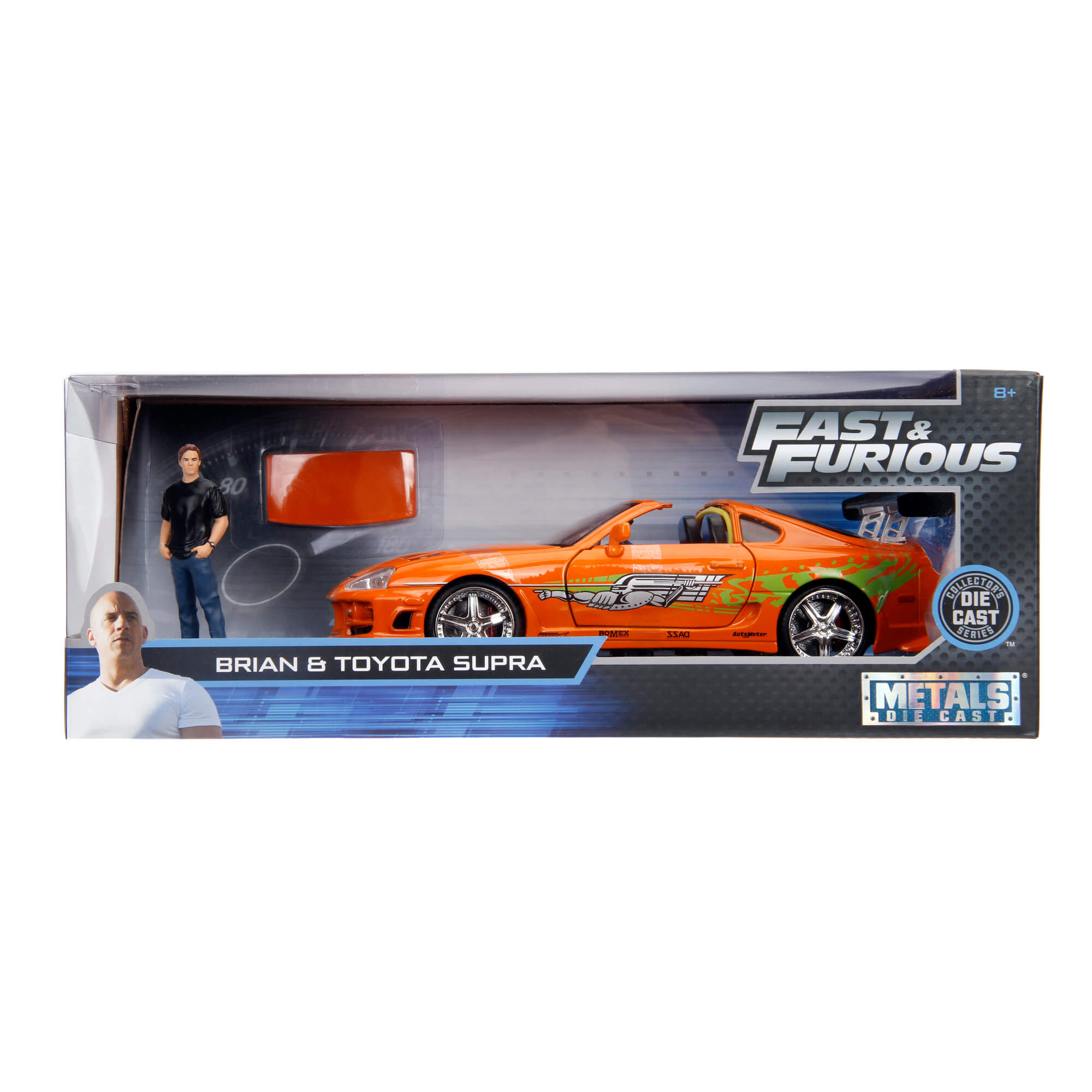 1995 Toyota Supra con fig Brian Rapido y Furioso JADA TOYS ESCALA 1:24 OFERTA!