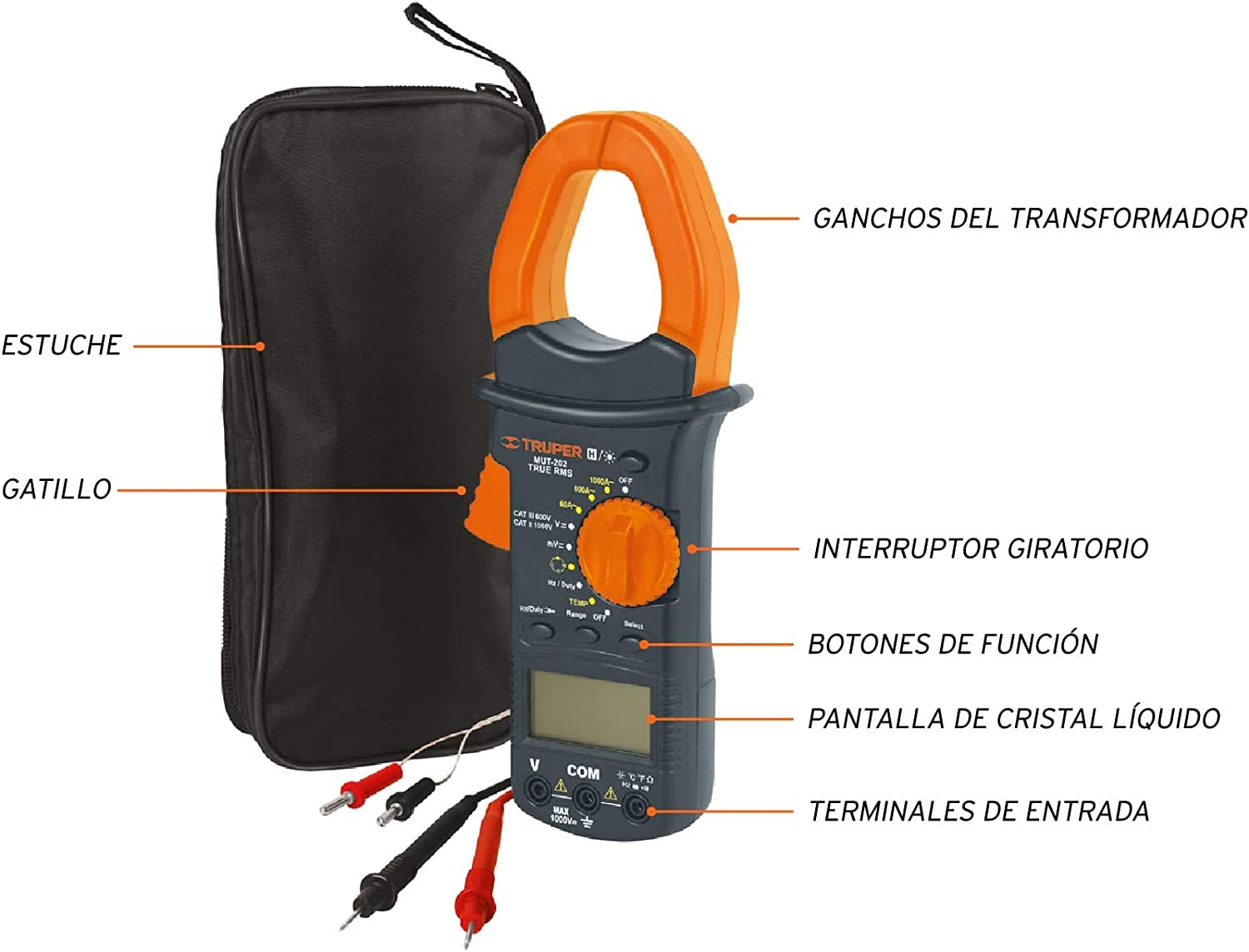 Multimetro Digital de Gancho MUT-202