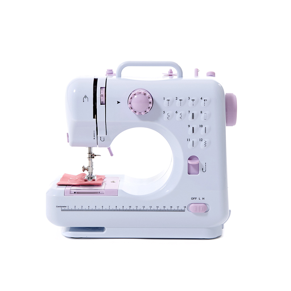  Mini máquina de coser portátil con mesa de extensión, máquinas  de coser eléctricas de mano, máquina de coser ajustable de 2 velocidades  para niños, principiantes y hogar, fácil de usar, morado 