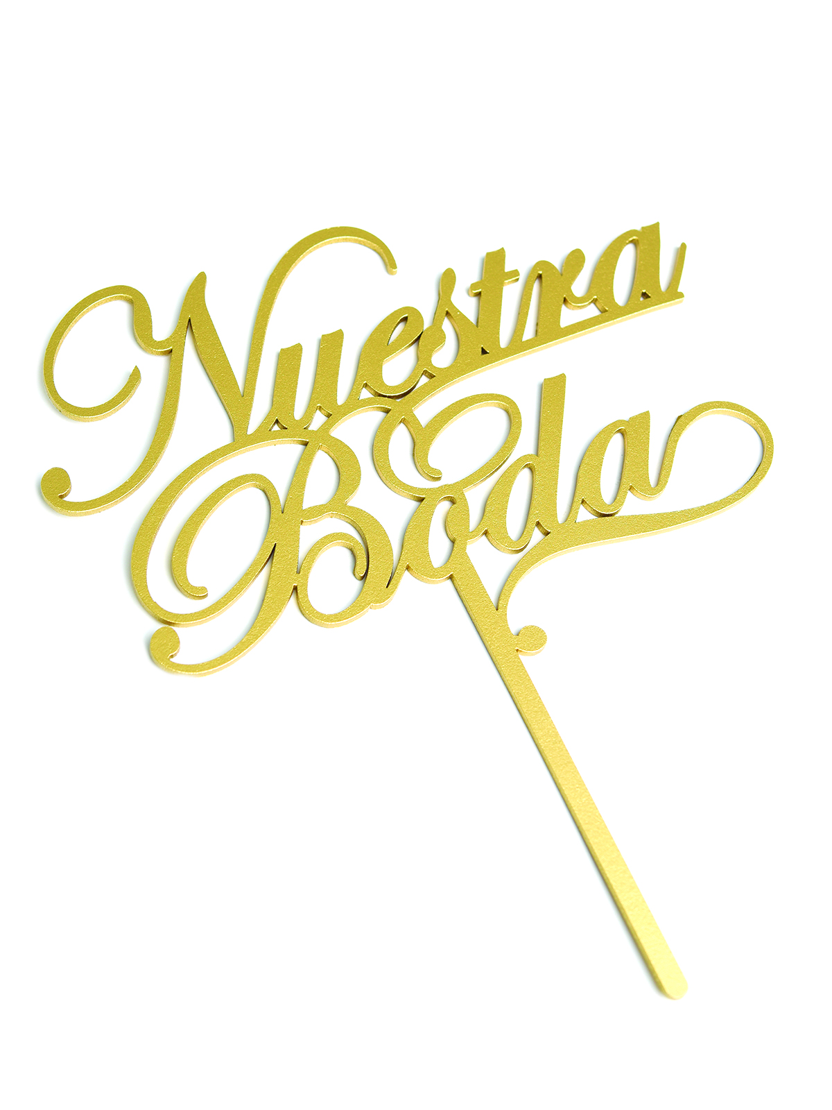 Letrero Pastel Cake Topper Nuestra Boda Gold BdLG-009