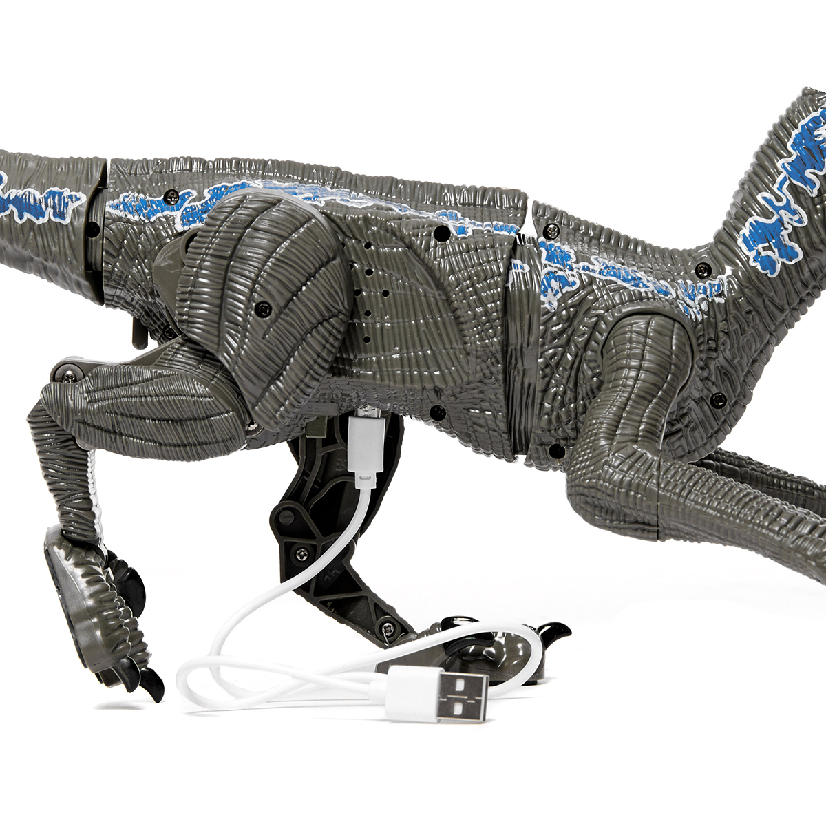 Dinosaurio Velociraptor Juguete Control Remoto Luz Y Sonido