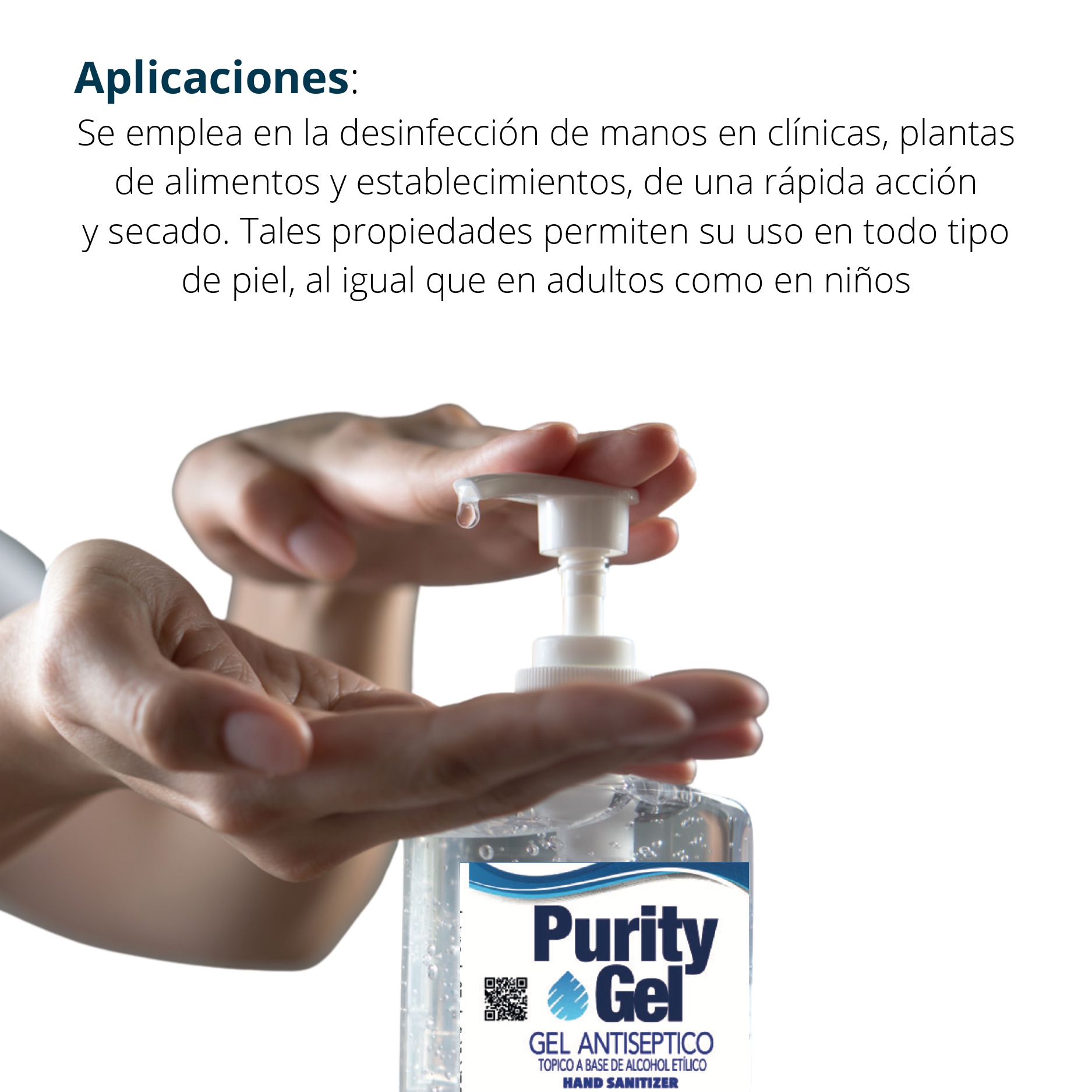 Gel Antibacterial Para Manos 1 L Purity Gel Mayoreo 6 Pzas