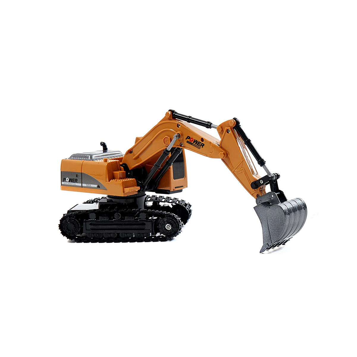 Excavadora Control Remoto Juguete Metal 6 Canales Para Niños