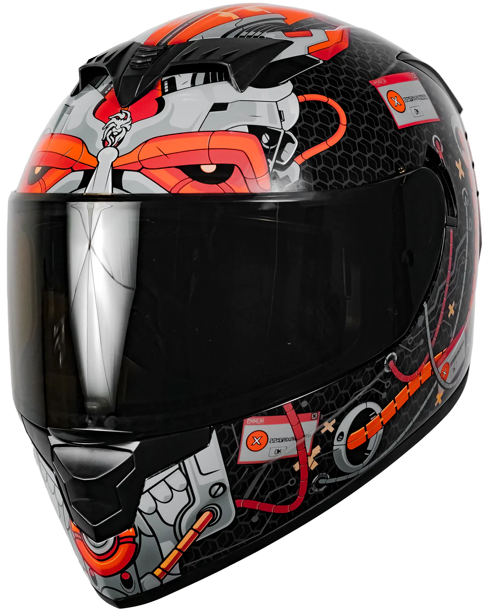CASCO KOV ERROR SPARTAN ROJO INTEGRAL LENTE INTERNO CERTIFICADO DOT