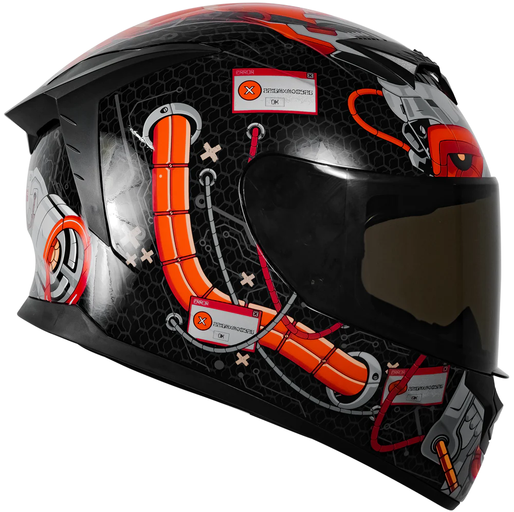 CASCO KOV ERROR SPARTAN ROJO INTEGRAL LENTE INTERNO CERTIFICADO DOT