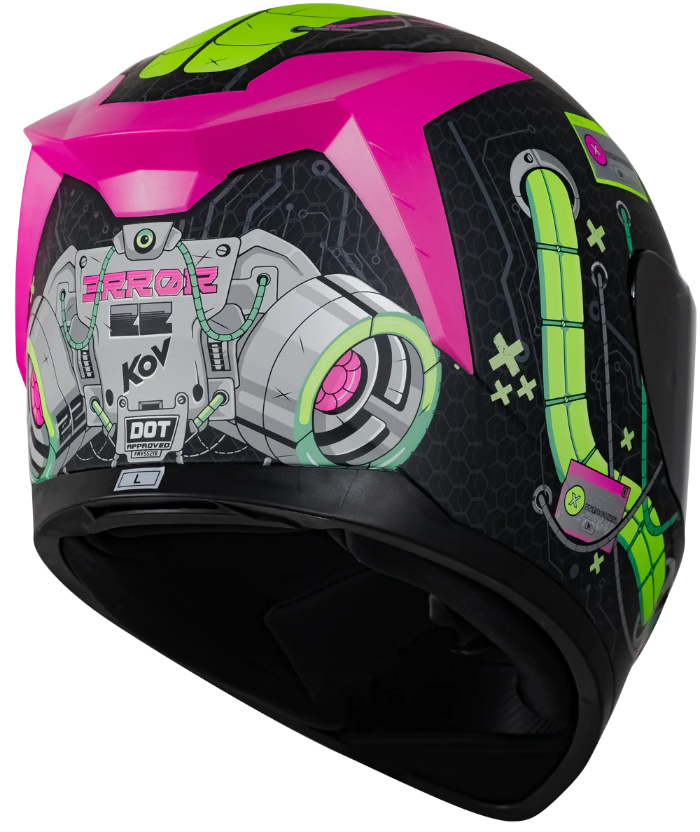 CASCO KOV SPARTAN ERROR ROSA PARA MOTO INTEGRAL ROSA CERTIFICADO