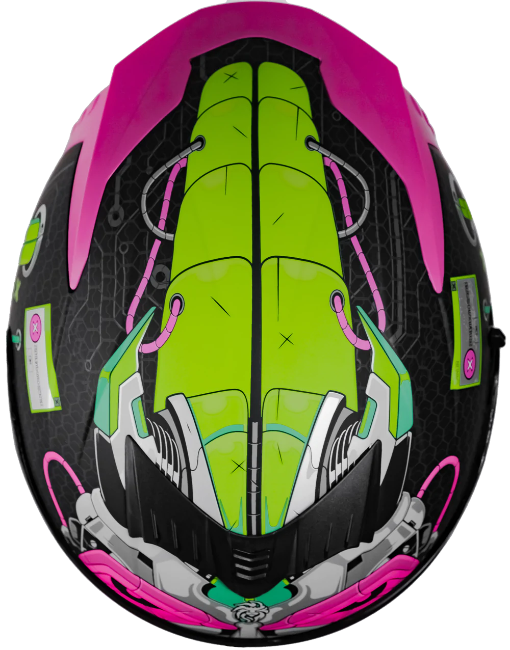 Casco de Moto Integral para Niña Blanco-Rosa - Certificado