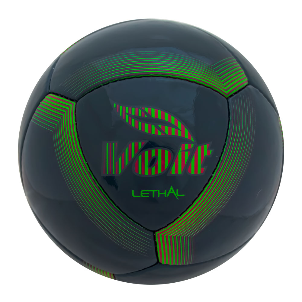 Balón de futbol VOIT Lethal Gray HS NO. 5 peso y tamaño oficial PVC cromado