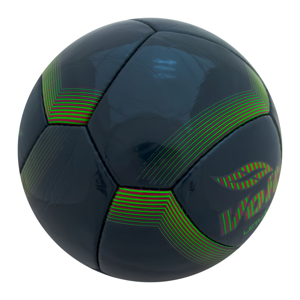 Balón de futbol VOIT Lethal Gray HS NO. 5 peso y tamaño oficial PVC cromado