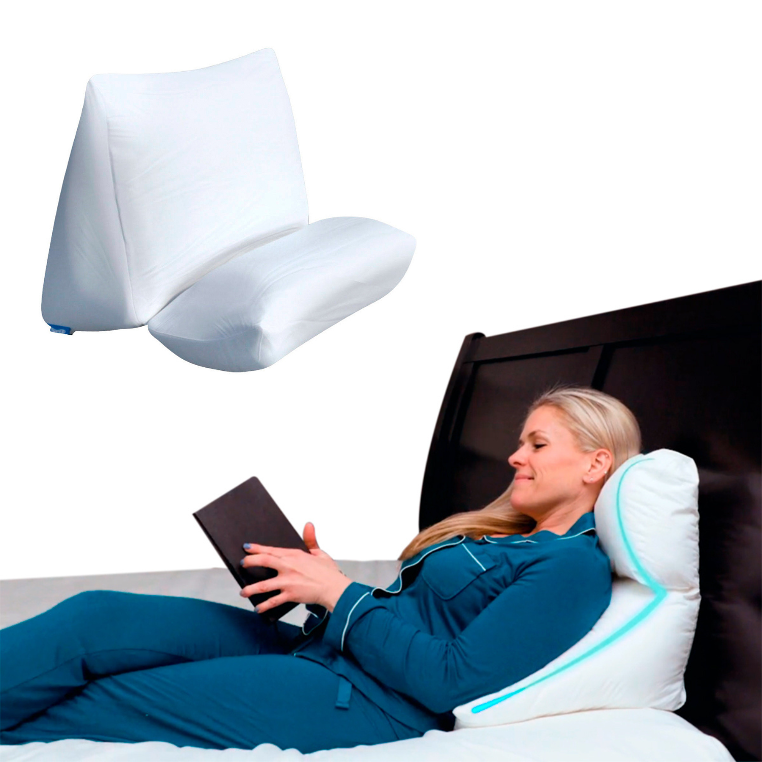 Almohada Suave Ultra Comfort Contour Flip Pillow Multiusos 10 en 1 Soporte para el cuerpo, Extra Cómoda.