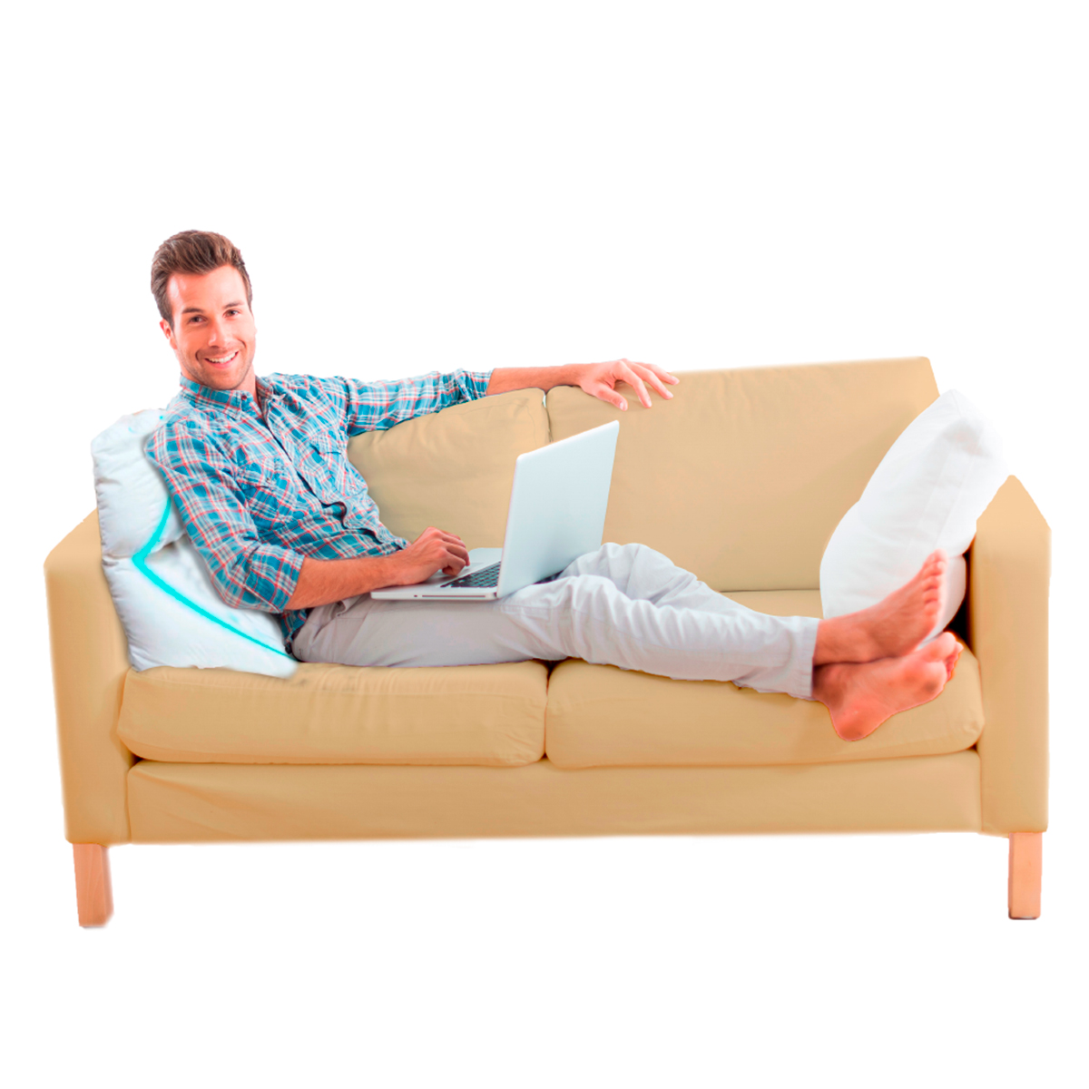 Almohada Suave Ultra Comfort Contour Flip Pillow Multiusos 10 en 1 Soporte para el cuerpo, Extra Cómoda.
