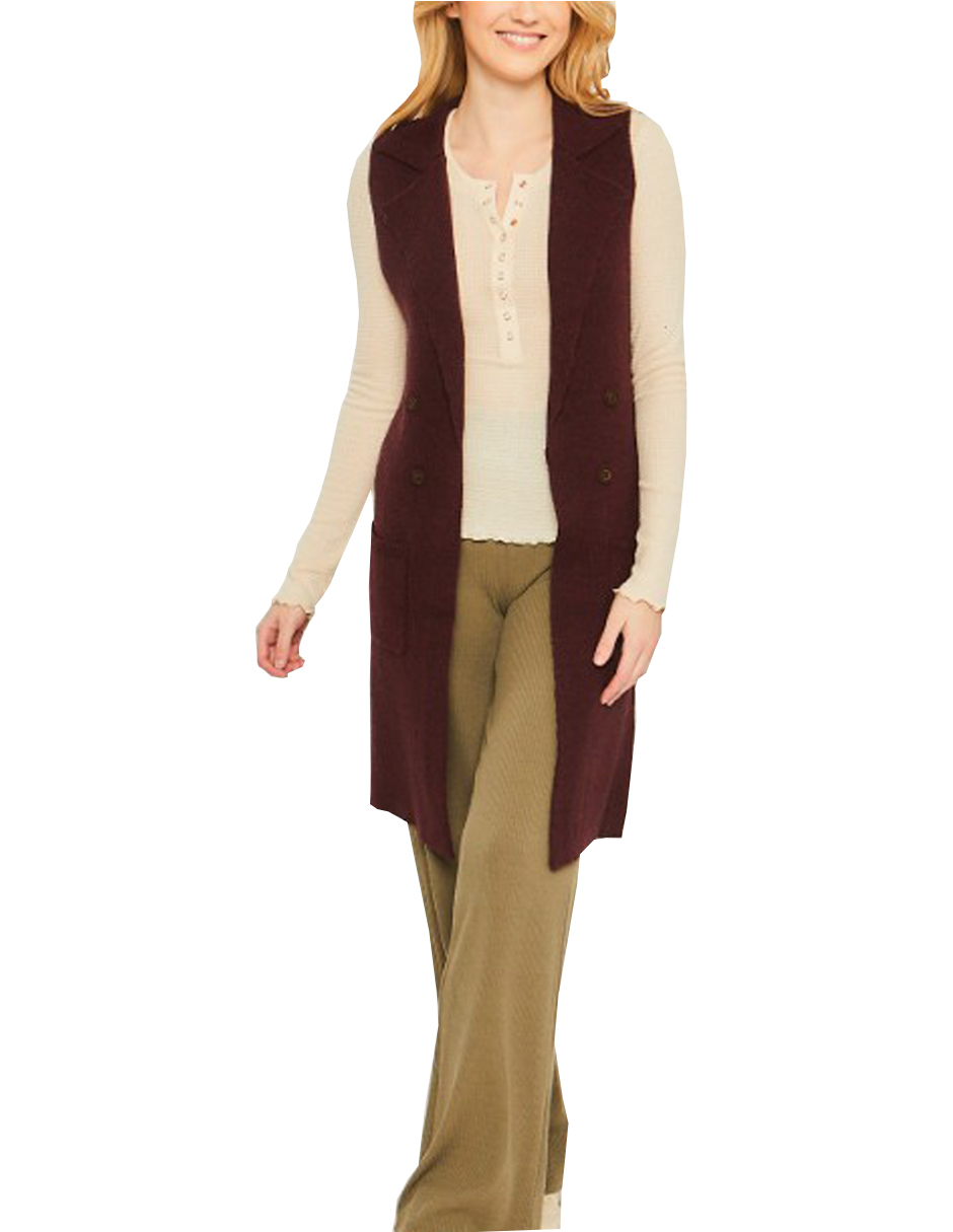 Chaleco tejido con botones AMAD para mujer 