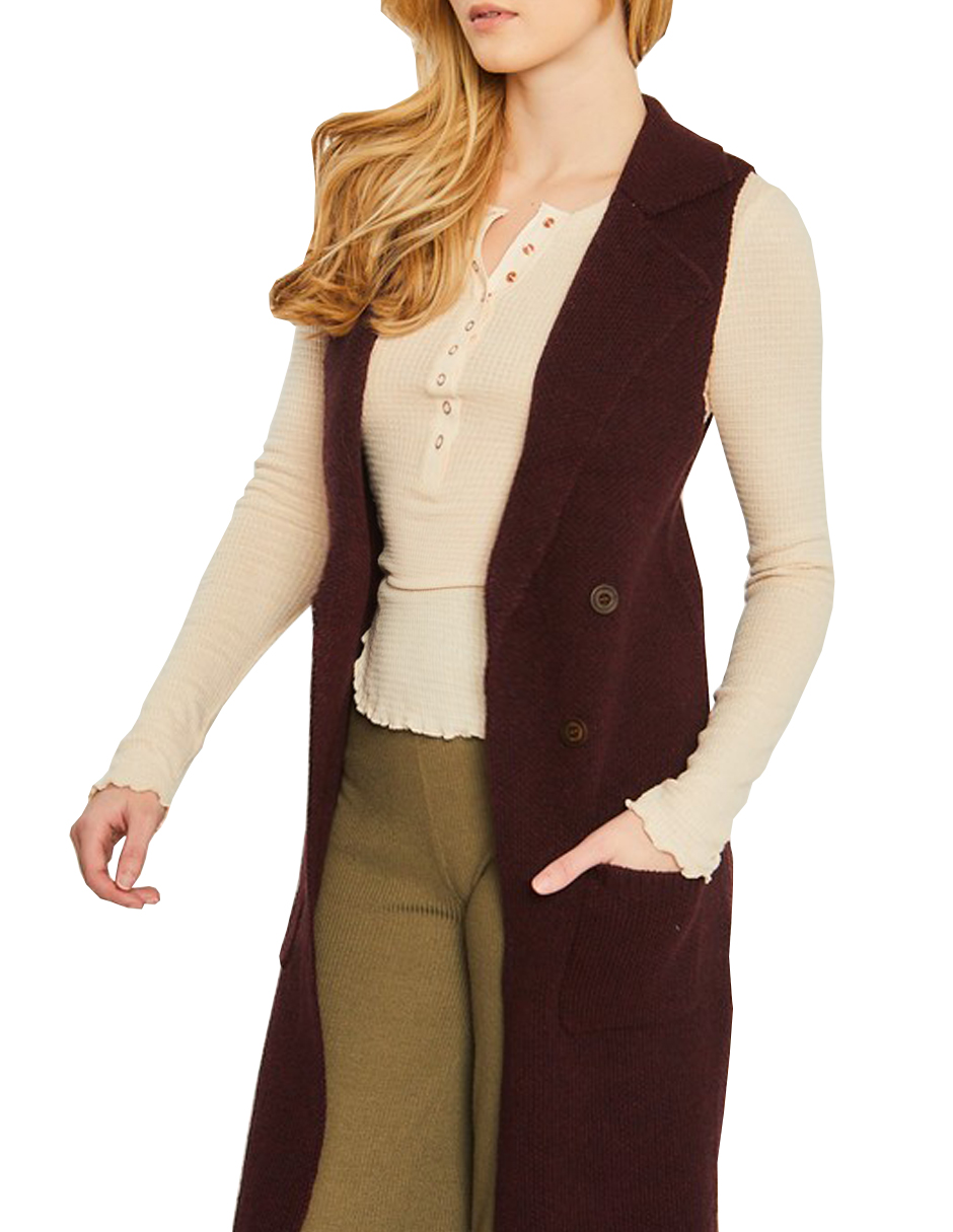 Chaleco tejido con botones AMAD para mujer 