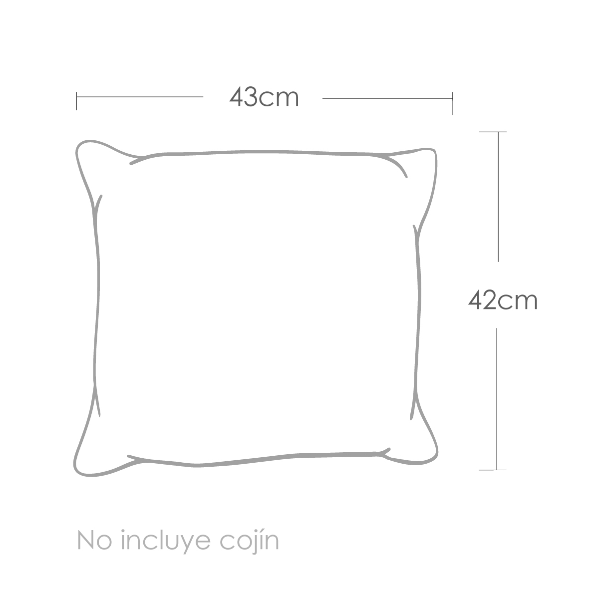 Paquete de 2 Fundas para cojín Decorativas 43x42cm peludo