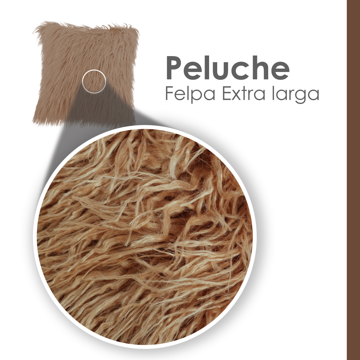 Paquete de 2 Fundas para cojín Decorativas 43x42cm peludo