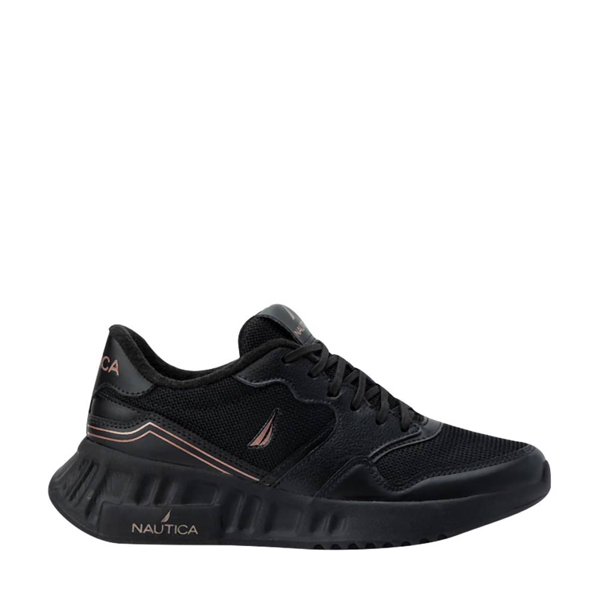 Tenis Casual Urbano Choclo Nautica color Negro para Mujer Tyan 1035206