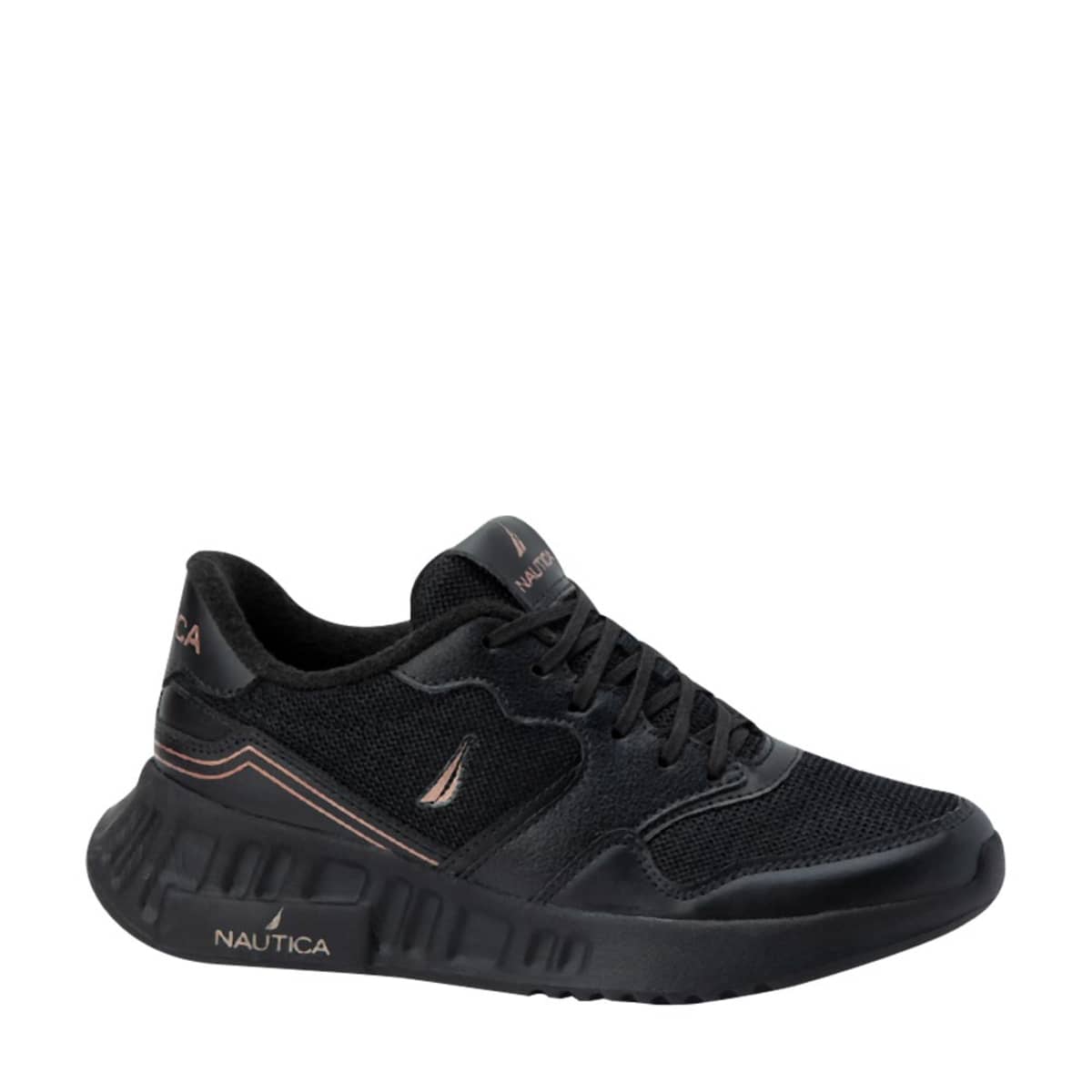 Tenis Casual Urbano Choclo Nautica color Negro para Mujer Tyan 1035206