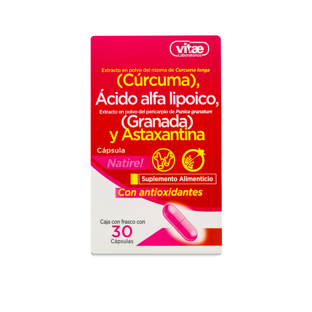 Curcuma/ Acido Alfa Lipoico/Astaxantina 30 Capsulas Vitae 