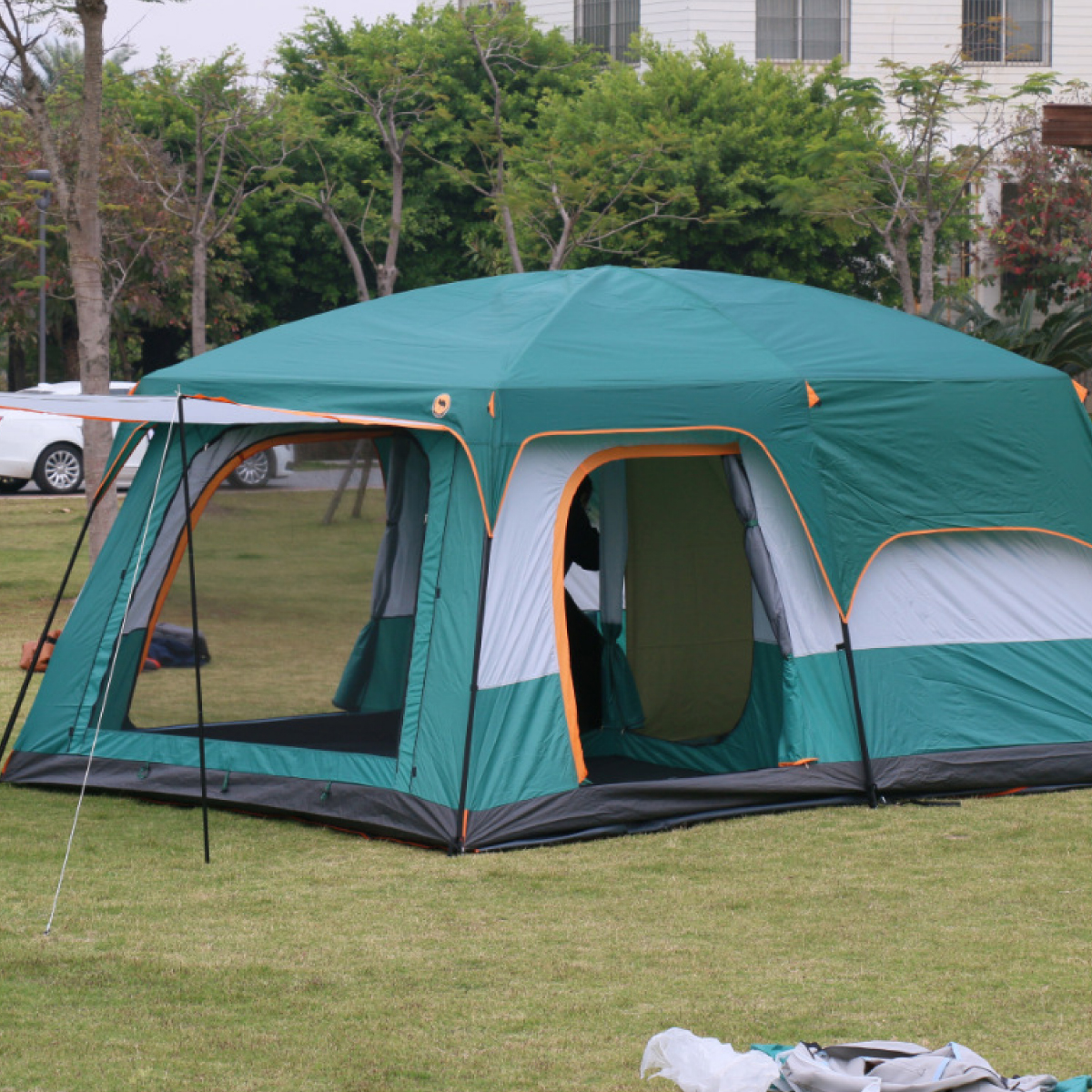 Tienda de campaña familiar para 5-12 personas impermeable con 3 habitaciones