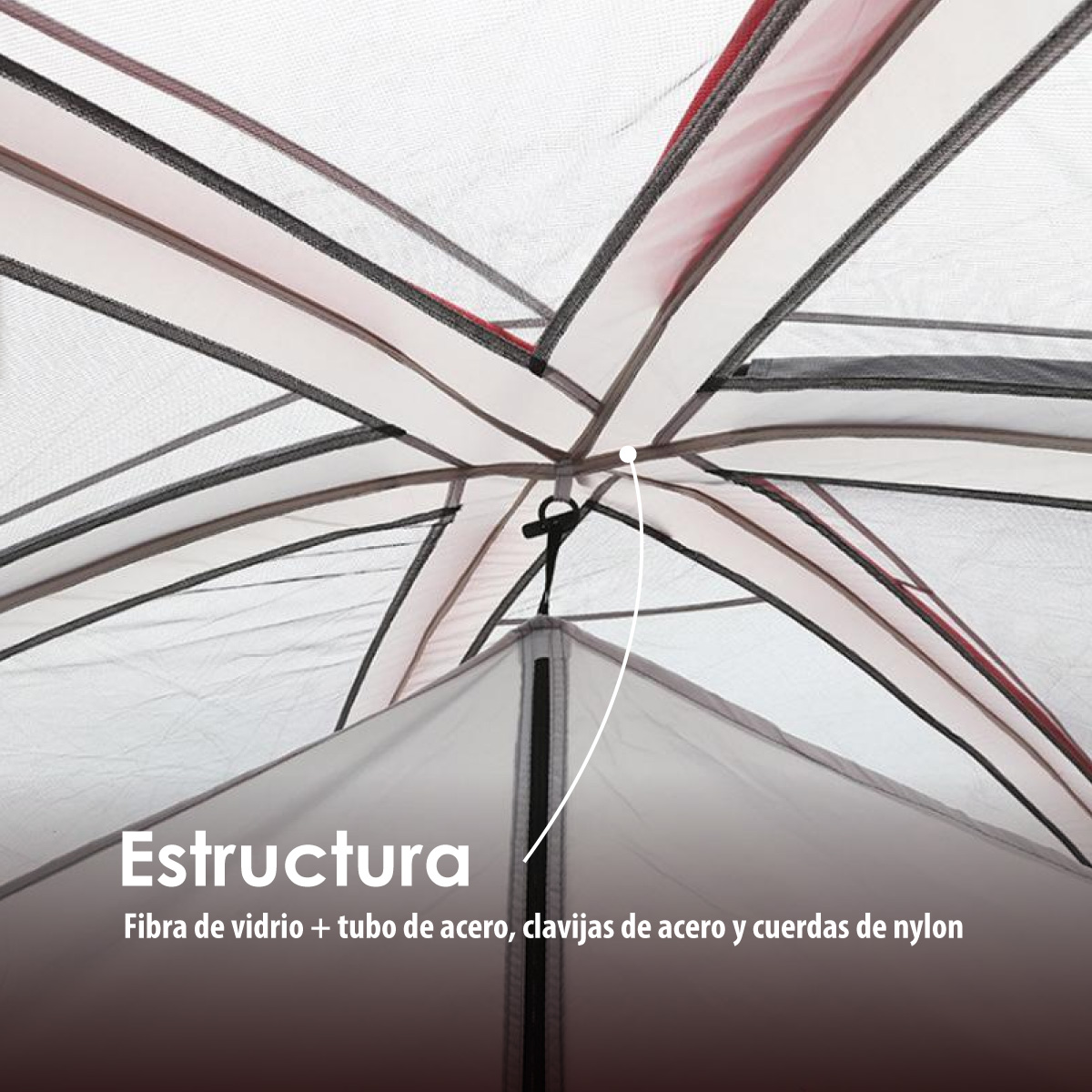 Tienda de campaña familiar para 5-12 personas impermeable con 2 habitaciones amplias