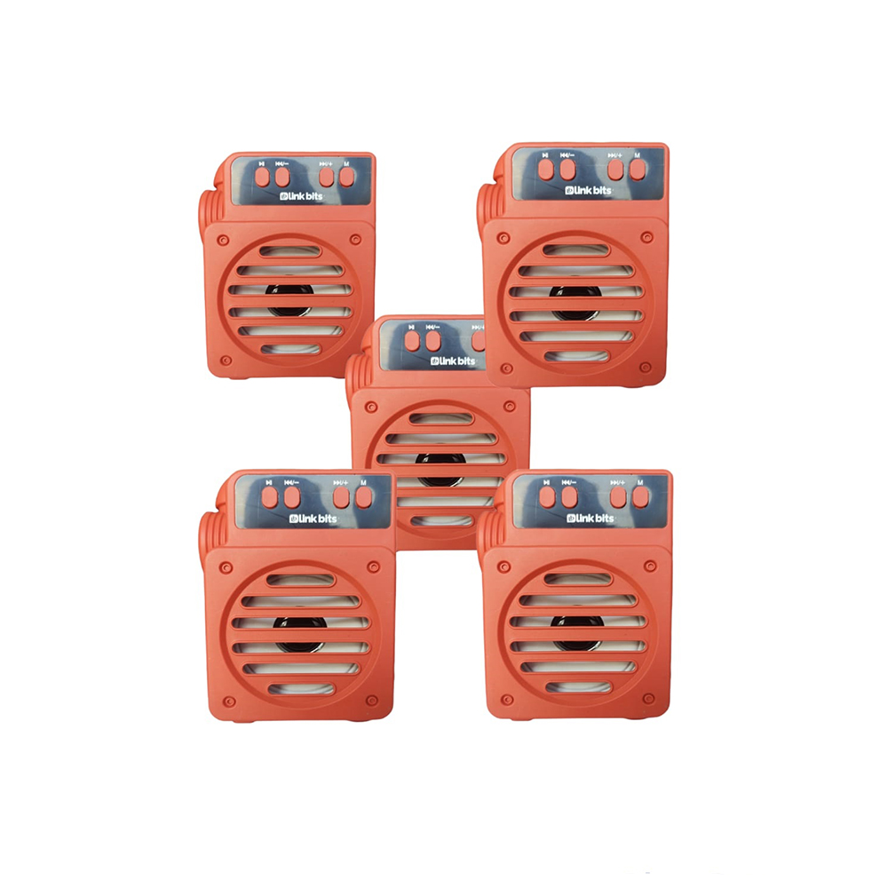 Bocina Bluetooth 3 Link Bits Roja VA372T PACK 5