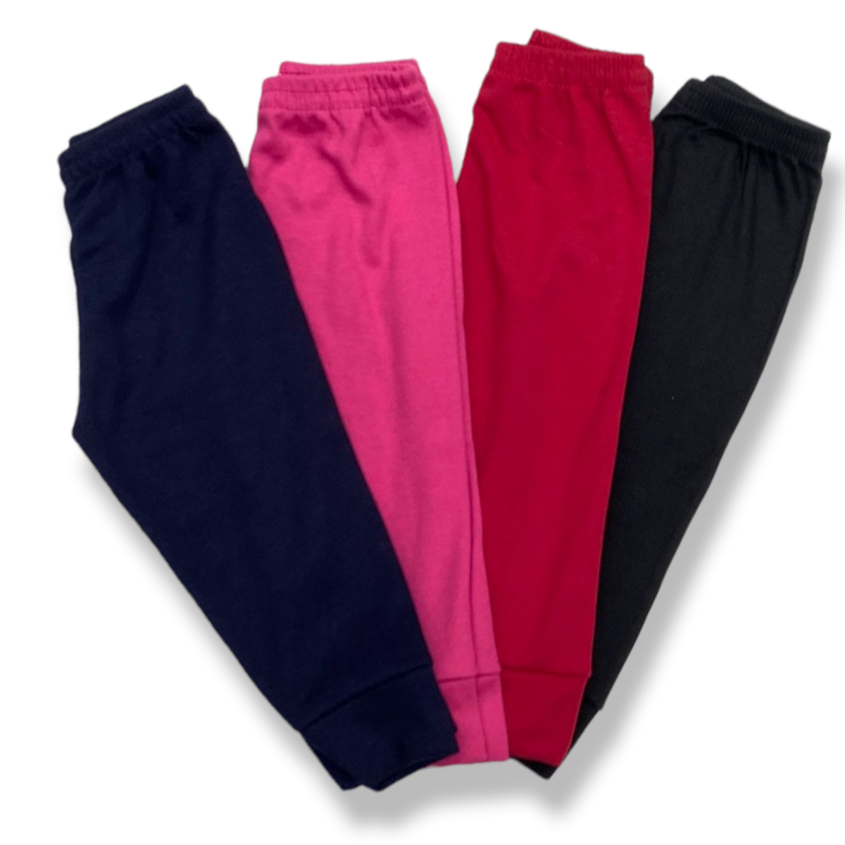 4 pack de pantalones colores fuertes e intensos para niños de 2 a 4 años, 100% algodón