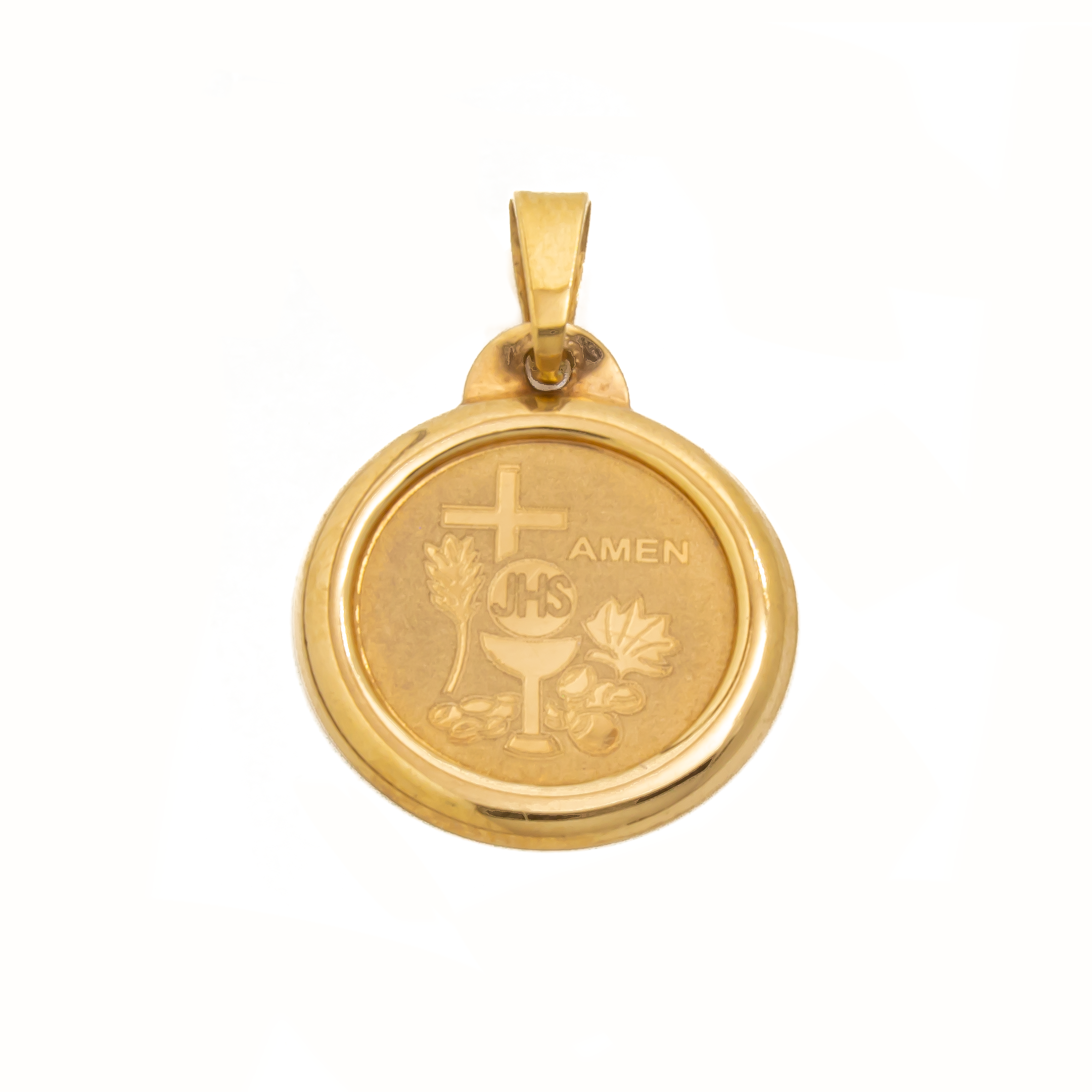 Medalla Primera Comunión Oro 14 Kilates.