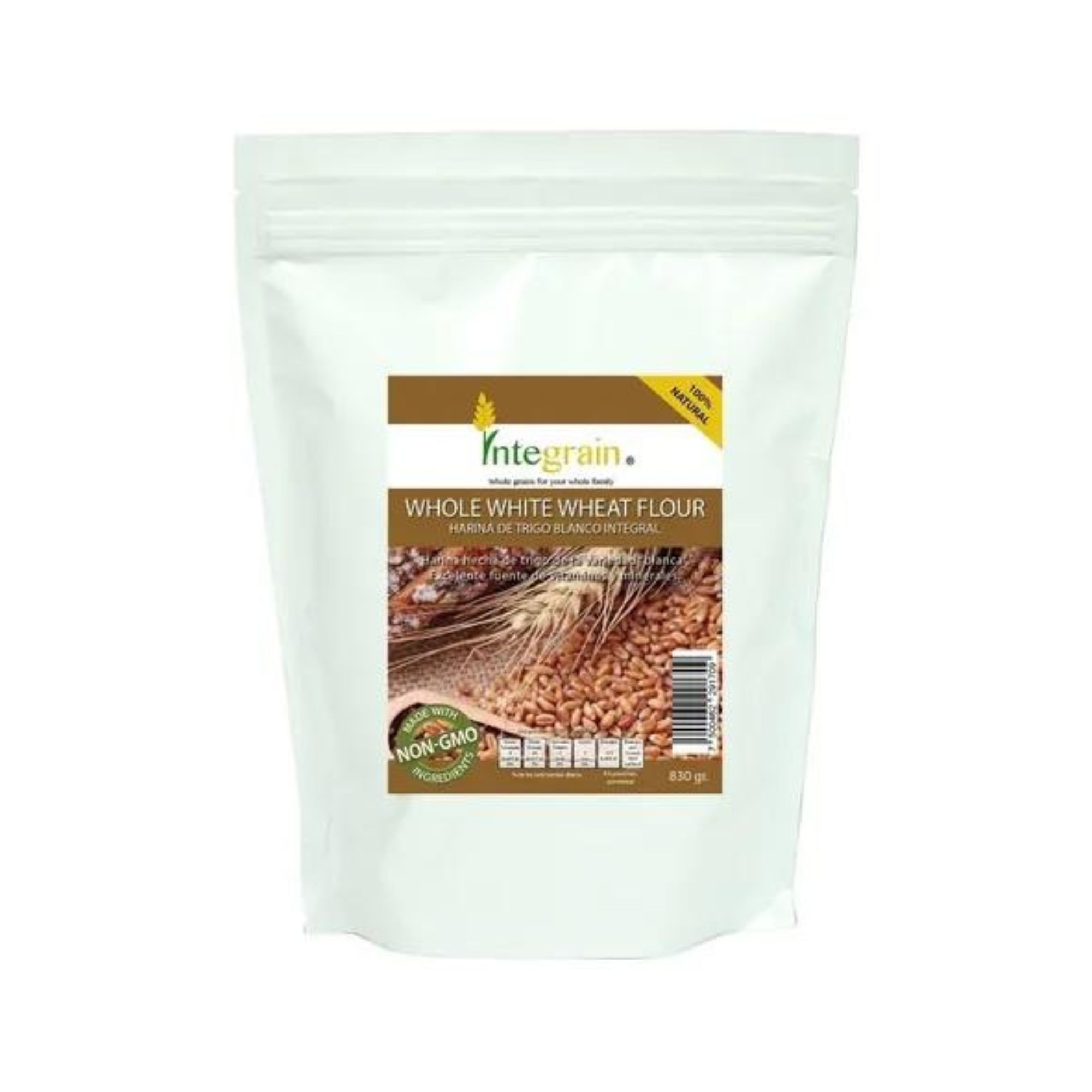Harina De Trigo Blanco Integral 830g Integrain 